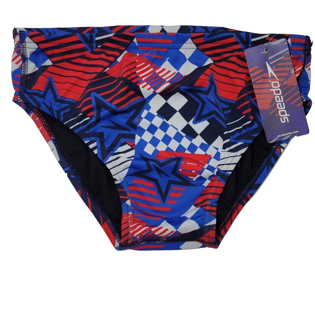 Speedo Swim Briefs Men Size 32 Overdrive True Cobalt Competitive Swimsuit Stars